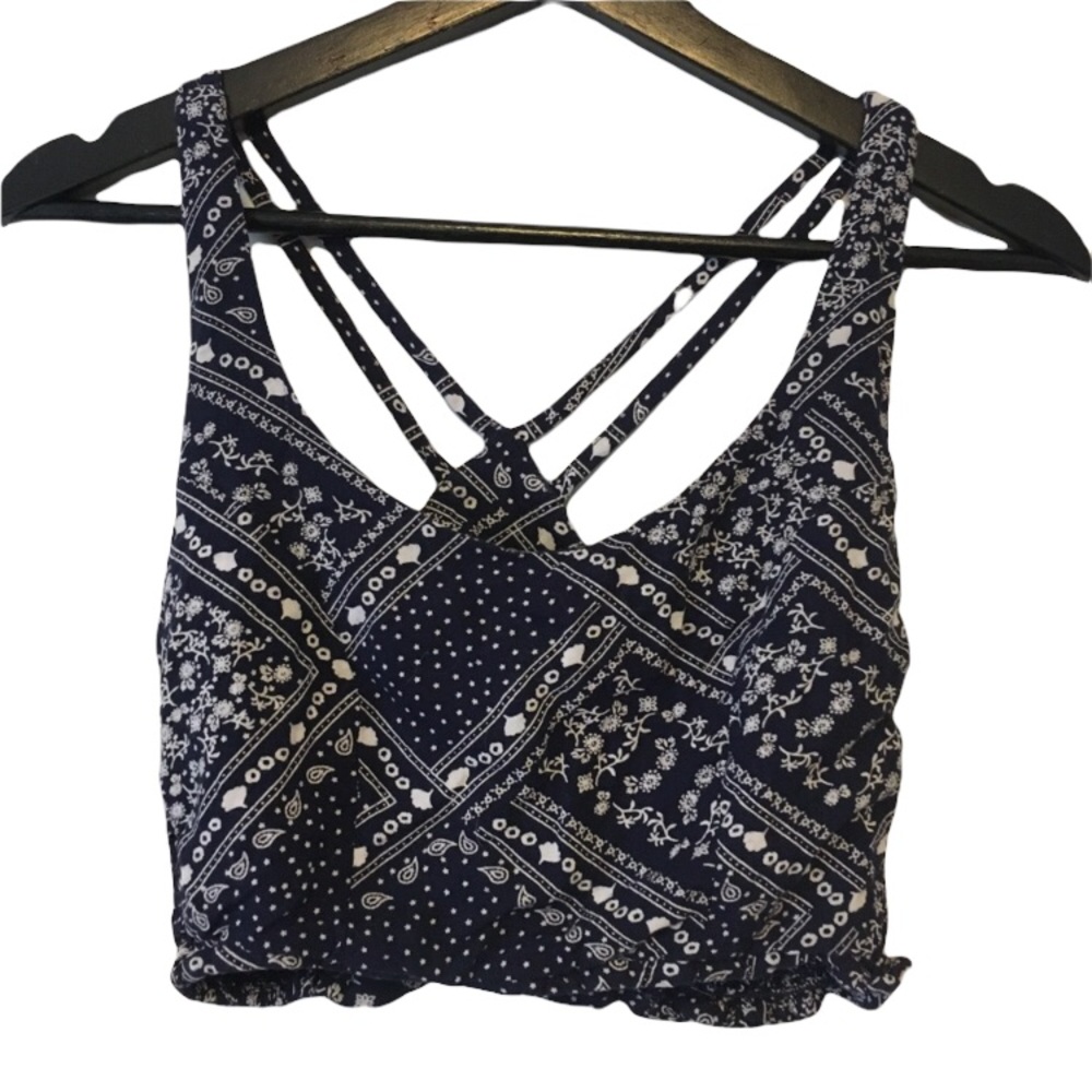 H&M Divided Bandana Crop Top Size 2 XS